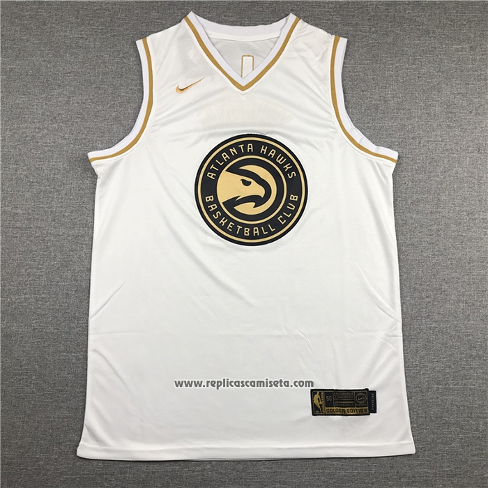 Camiseta Golden Edition Atlanta Hawks Trae Young #11 Blanco